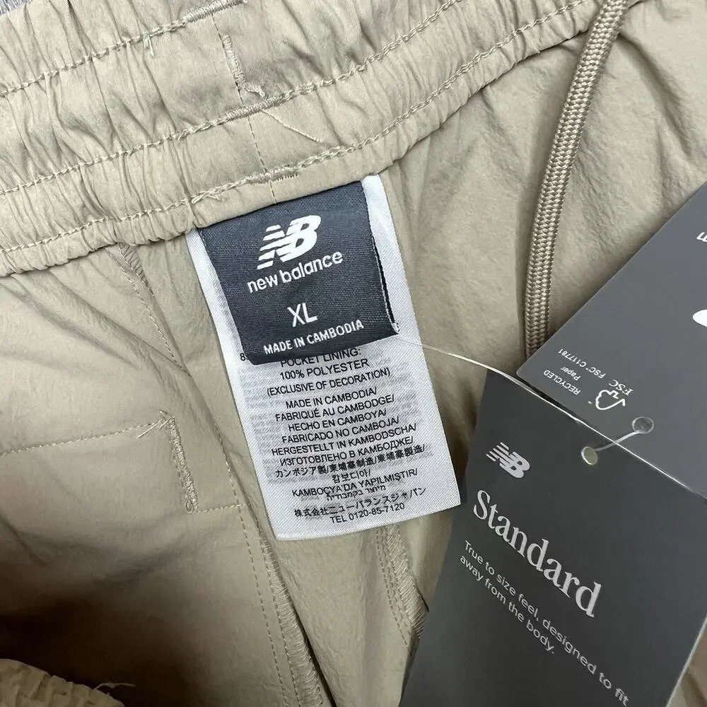 New Balance Shorts Size XL Mens Light Brown Woven 5